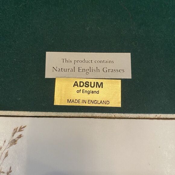 Adsum Of England Placemats Vtg Lot Of 6 English Grasses With Box 7x9” - Picture 9 of 12
